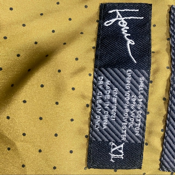 From The House Of Howe Mens Green Military Button Down Wool/Cotton Blazer XL - Picture 13 of 16